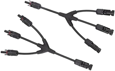 SUNGOOYUE Y Branch Solar Connectors, 2 PCS 1 to 3 Splitter Solar Cable Wire Plug PV Connectors Solar Parallel Adapter Solar & Wind Power Parts & Accessories Renewable Energy