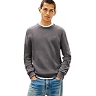 Tommy Jeans TJM Slim ESS Sweater EXT DM0DM21787 Pull pour Homme, Gris (Noir délavé), L, Gris (Noir délavé), L