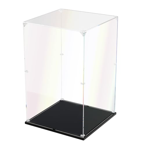 DOFOPO Acryl Vitrine Schaukasten für Actionfiguren Spielzeug Staubdichte Transparenter Display Box für Modellauto Sammlerstücke 25 x 25 x 40 cm