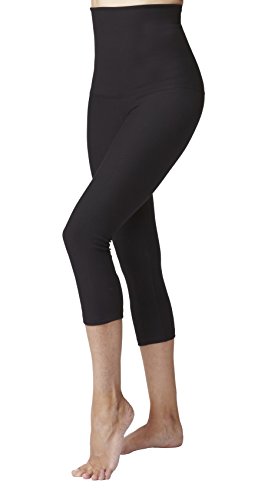 Legging pantacourt léger gainant taille haute pour femme - noir - 50 Cover