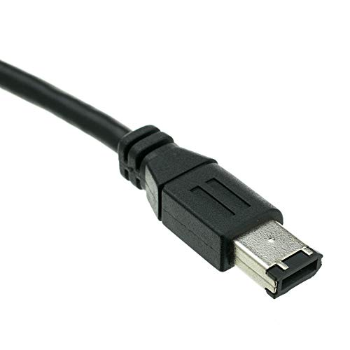 Firewire 400 6 Pin Cable, Male To Male Ilink Dv Cable, 6-Pin/6-Pin Ieee 1394A, Black, 15 Feet, Ieee 1394A High Speed Firewire 6 Pin To 6 Pin Cable, Cablewholesale #TOP1