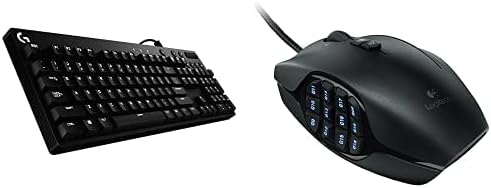 Logitech G610 Orion Red Backlit Mechanical Gaming Keyboard & G600 MMO Gaming Mouse, RGB Backlit, 20 Programmable Buttons