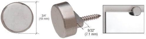 CRL Brushed Nickel Round Mirror Clips - Set