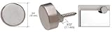 CRL Brushed Nickel Round Mirror Clips - Set