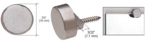 CRL Brushed Nickel Round Mirror Clips - Set