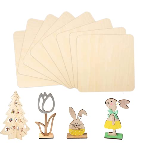 REFORUNG 8 St&uuml;ck Balsaholz Platten Sperrholz 2mm x 300mm x 300mm Sperrholzplatte Lindenholz Holz Furnier Set Holzausschnitte zum Basteln Unbearbeitetes Holz f&uuml;r DIY Holz Haus Flugzeugen Schiff Modell