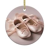 WHJSHOP Colgante redondo de cerámica de Navidad para centros comerciales, supermercados, tiendas, hogares, ballet, impresión