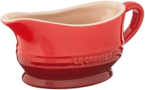 Le Creuset Stoneware Gravy Boat, 12 oz., Cerise