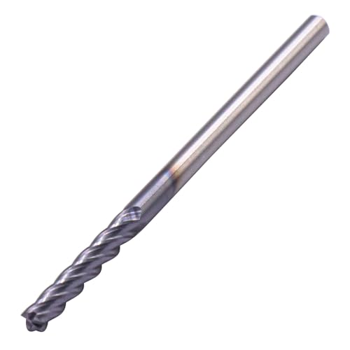 Image of BestParts 5Pcs 1 /8 inch 4 Flute Solid Carbide Long Square End Mill AlTiN Coated | 30 Degree Helix, 1 /8 inch Cutting Diameter, 1 /8 inch Shank Diameter, 3 /4 inch Length of Cut, 2-1 /4 inch Overall Length