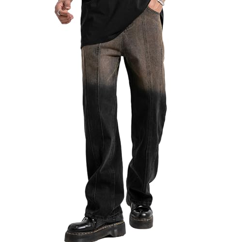 Men's Baggy Jeans Y2K Vintage Casual Jeans Streetwear Dance Skateboard Jeans Striaght Leg Denim Pants