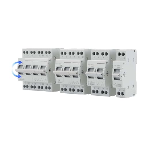 Disjoncteur de transfert manuel rail DIN interrupteur isolement 40A double source