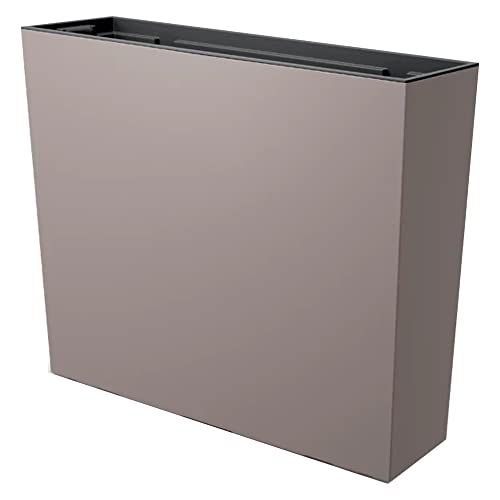 Prosperplast Urbi Fioriera Quadrata 2in1 Antracite - Vaso Con Serbatoio Interno, Altezza 37,5 Cm, Capacità 11,4 L