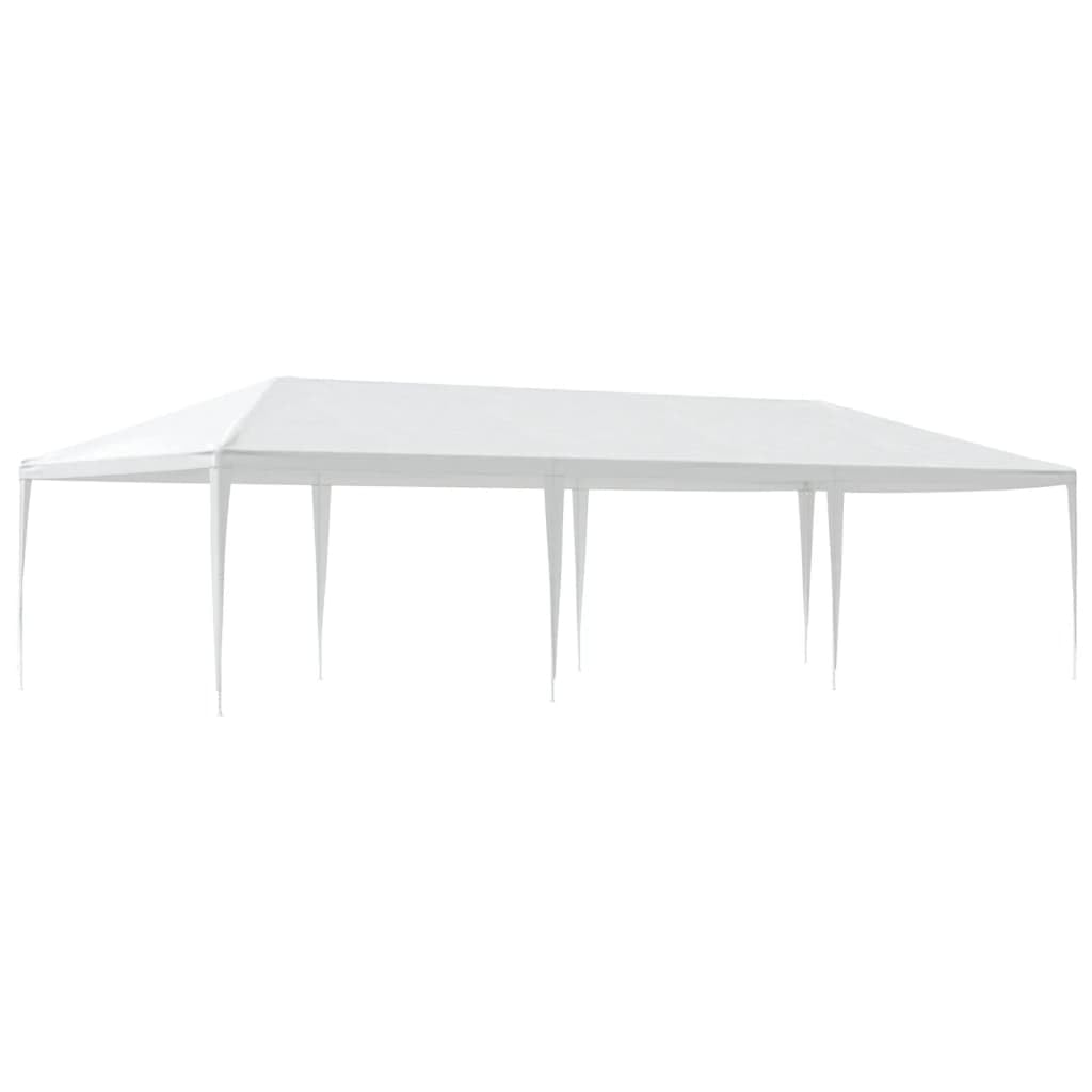 Tendone per Feste 4x9 m Bianco Gazebo da Giardino in PE e Ferro | Ampio gazebo da giardino per eventi all aperto, feste in famiglia e compleanni in cortile, facile da montare.