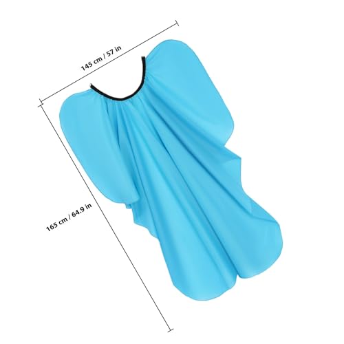 Capa para peluquería profesional azul unisex grande miniatura 2