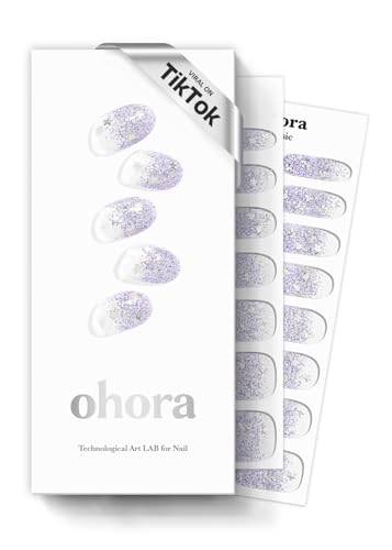 ohora Semi Cured Gel Nail Strips (N Shooting Star) - Purple, Glit...