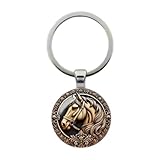 RGYBAO Llavero de aleación con cabeza de caballo con detalles elegantes, ideal para entusiastas ecuestres, decoración elegante