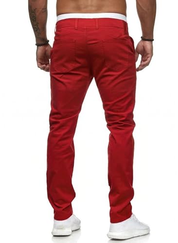Image of HUNGSON Mens Chinos Dress Pants Slim Fit Stretch Business Casual Golf Work Slacks Trousers
