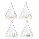 PACK 4 Gorros de navidad 2023 personalizados con nombre, cotillón fin de año, gorros papa noel para fin de año, cotillon nochevieja 2023