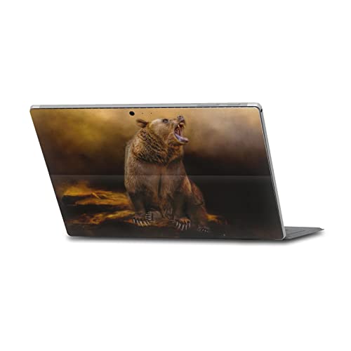 Vinyle autocollant pour Surface Pro 4/5/6, habillage artistique ours au rendu mat premium.