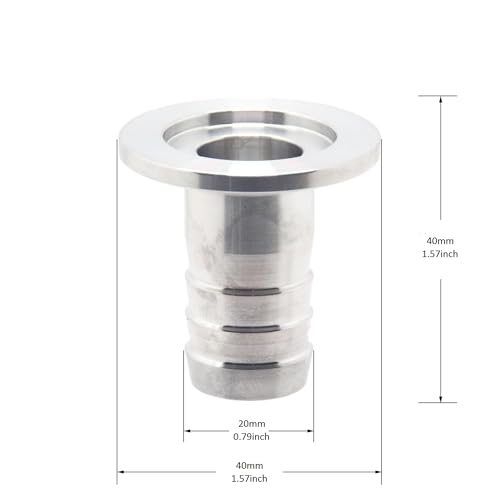Image of QiiMii KF25 Flange to 20 mm Rubber Hose Barb Adapter Fitting for Vacuum