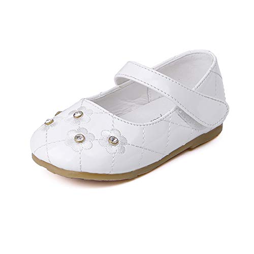 Flower Ballerina Flats Princess Dress Mary Jane Shoes for Little Girls