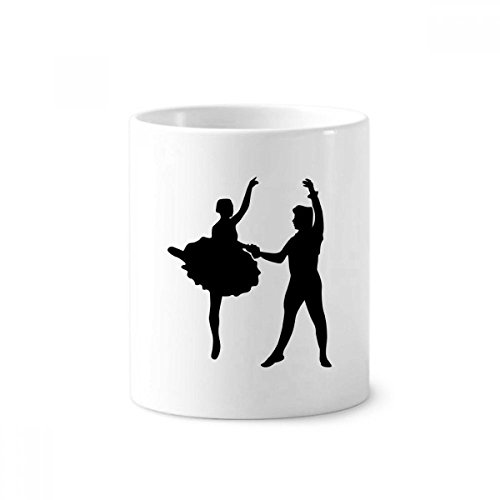 Pot en céramique danse sportive pour ranger brosses à dents et stylos de bureau