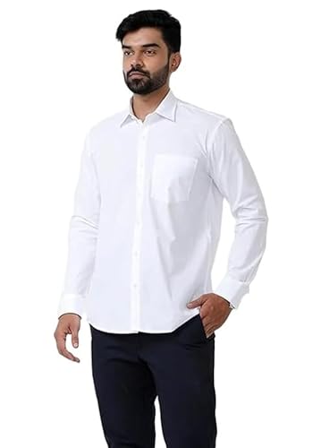 Image of Men's Khaadi Cotton Cuff Sleeves Solid Casual Shirt for Everyday Wear