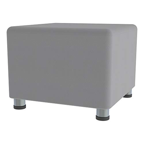 Image of Sprogs 12 inch H Structured Cube Stool -Flexible Modular Collaborative Soft Seating for Office, Home, Lounge and School Classrooms with Durable Frame & Set of 2 inch Legs Add-on - Sand