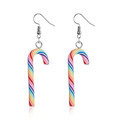 A7:candy cane earrings