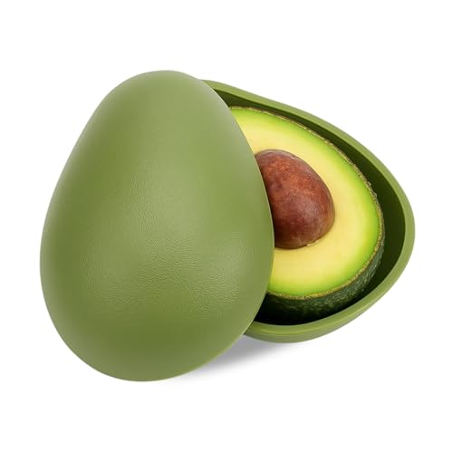 CHEFZOCO Guarda abacate, armazém abacate frigorífico, recipiente para abacates, conservação de abacate, estojo de plástico para alimentos, adequado para máquina de lavar louça, plástico sem BPA, verde