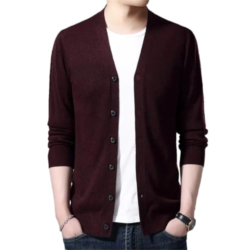 Men Casual Cardigan Solid Single-Breasted Long Sleeve Sweaters Men's Sweaters Cardigan