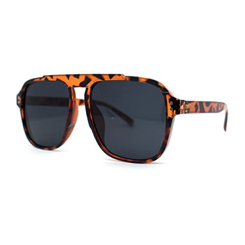 SA106 Unique Top Bridge Oversize Rectangle Racer Plastic Sunglasses2