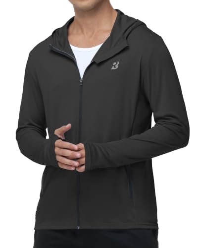 Image of Roadbox Men's UPF 50+ Zip Up Sun Hoodie, UV Protection Lightweight Jacket