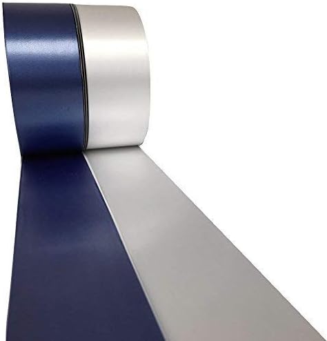 INERRA Ribbon Multipack - 2 x 100 Yard Rolls (White & Navy Blue) Wedding Flowers Gift Decoration & Christmas