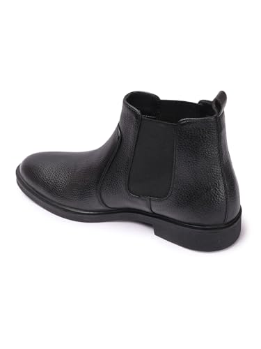 Image of Carlton London Men's Chelsea Comfortable Round Toe Boot with Buckle