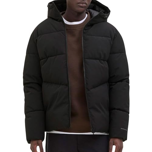 JACK & JONES Herren Jjglobal Puffer Jacket, Black, l