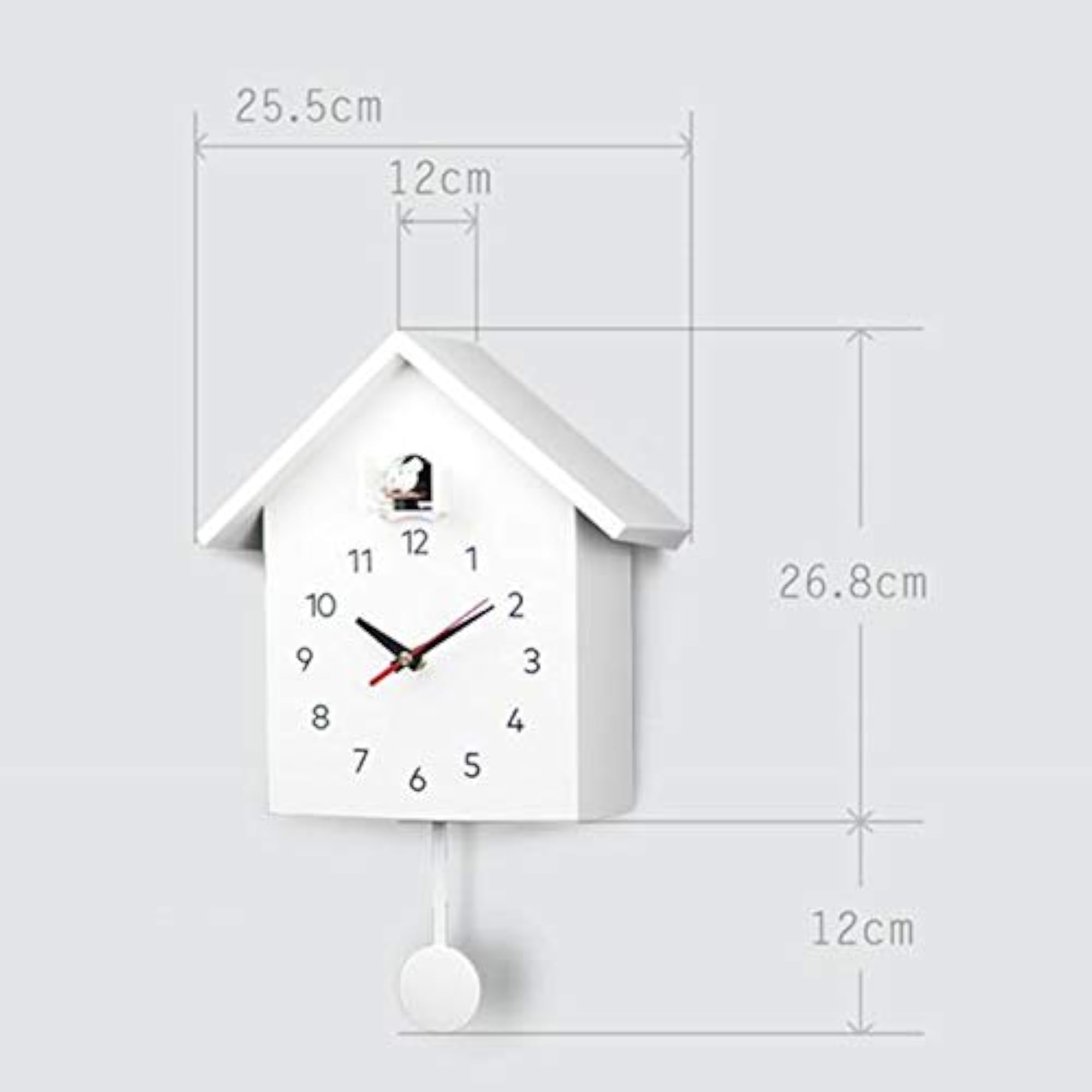 Cuckoo Wall Clock, White