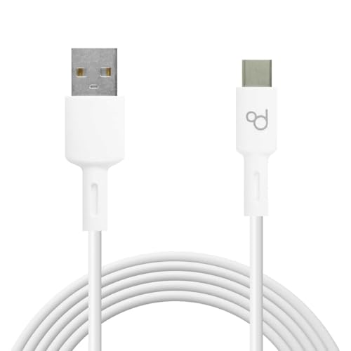OcioDual Cable USB C Carga Rapida, Cable USB Tipo C Carga Rapida, USBC, 1,5m 6A 148BA, Blanco, Alimentación y Datos, Accesorio Cargador Rápido, Quick Charge Smartphones, Tablets, Portátil
