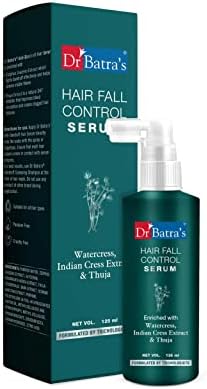Dr Batra's Hair Fall Control Serum, Best ingredients of Thuja, Henna & Amla, Healthy scalp, Silicone, Paraben & Sulphate free, Trichologists formulated, Lightweight (125 ml)