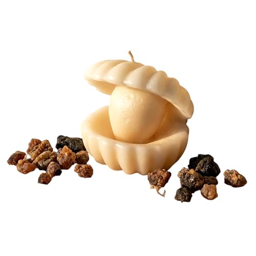 Bougie cire d'abeille Myrrhe Musc ésotérique pour guérison intérieure