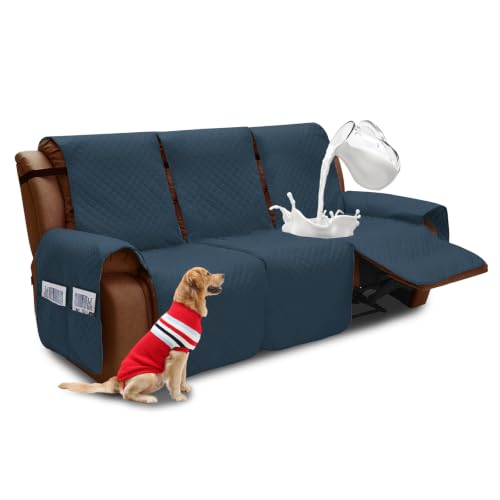 XINEAGE Water Resistant Recliner Cover 3-Seat Recliner Slipcovers for Pet