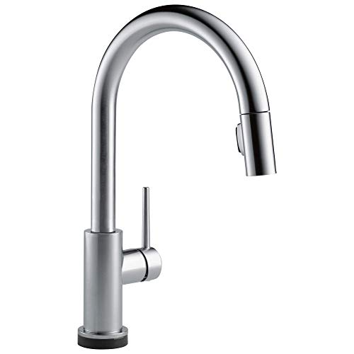 Delta Faucet Trinsic VoiceIQ Touchless Kitchen Faucet with Pull Down Sprayer, Smart Faucet, Alexa and Google Assistant Voice Activated, Kitchen Sink Faucet, Arctic Stainless 9159TV-AR-DST by DELTA - Used condition