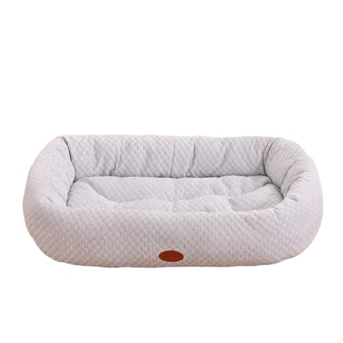 Dog Cooling Bed, Solid Pattern Pet House Sofa For Puppy And Cat Summer Supplies(Grey,XL)