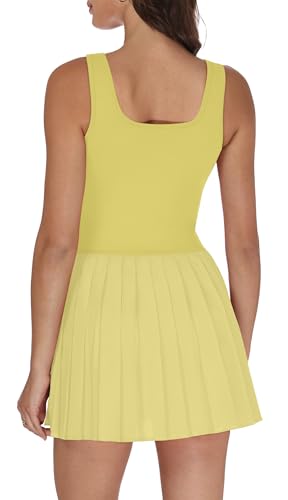 Image of NIASHOT Athletic Dress for Women with Shorts Sleeveless Womens Golf Dress