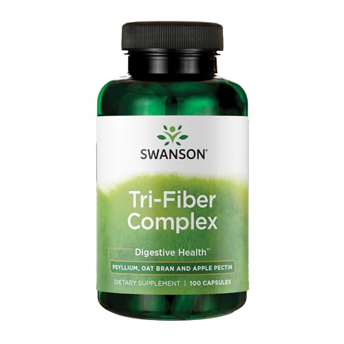 Swanson Tri-Fiber Complex 100 Caps Support Bowel Regularity Healthy Cholesterol Blood Sugar