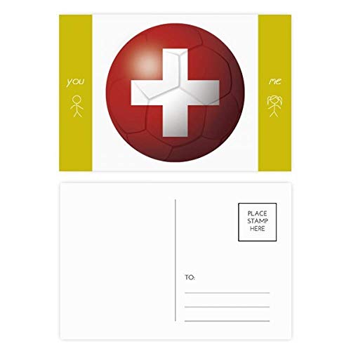 Cartes postales Suisse pour les fans de football et de papeterie thématique de voyage