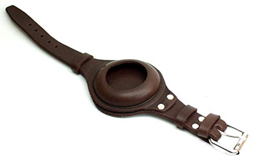 Imagen de Correa de cuero y funda compatible con DH GSTP Omega Doxa Jaeger Elgin OF reloj de bolsillo marrón SS