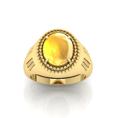 Bague saphir jaune en or, le cadeau précieux idéal pour homme et femme