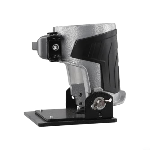 Honseadek Base de enrutador inclinable de aluminio para enrutadores manuales de madera eléctricos o inalámbricos, base de fresadora ajustable compatible con herramientas de enrutador de madera
