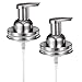 Mason Jar Foaming Soap Pump Dispenser Lids(2)-Rustproof Stainless Steel Lid / BPA Free Pump for Pint Regular Mouth Mason Jar,With Waterproof Stickers! -Kitchen Bathroom Farmhouse Decor/Brushed Nickel